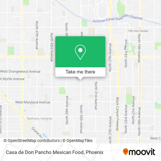 Casa de Don Pancho Mexican Food map
