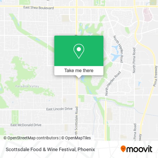 Mapa de Scottsdale Food & Wine Festival