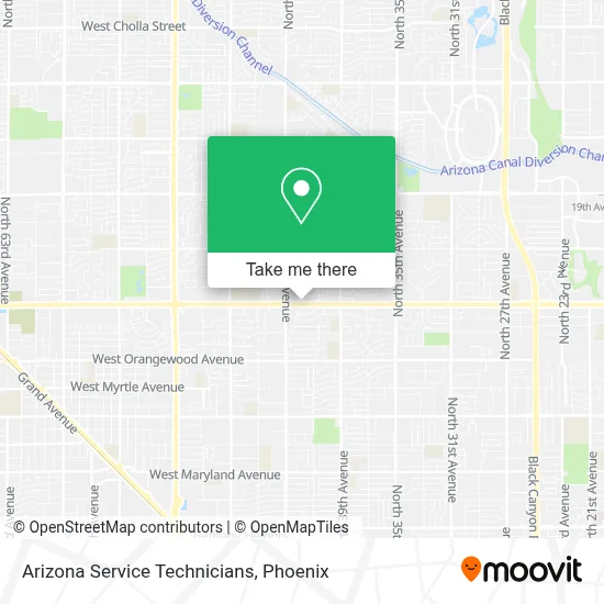 Arizona Service Technicians map