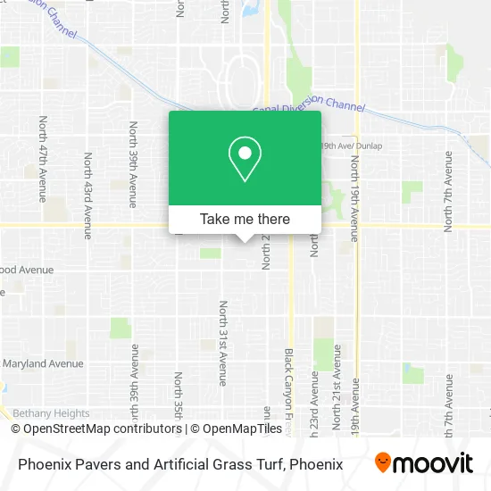 Phoenix Pavers and Artificial Grass Turf map