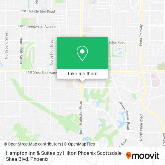 Hampton Inn & Suites by Hilton Phoenix Scottsdale Shea Blvd map