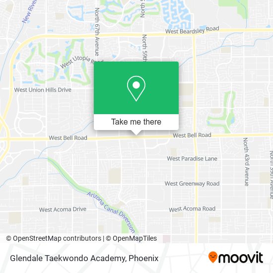 Mapa de Glendale Taekwondo Academy