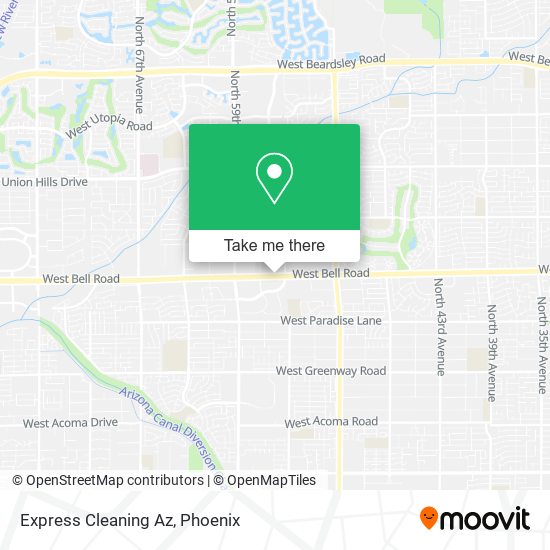 Mapa de Express Cleaning Az