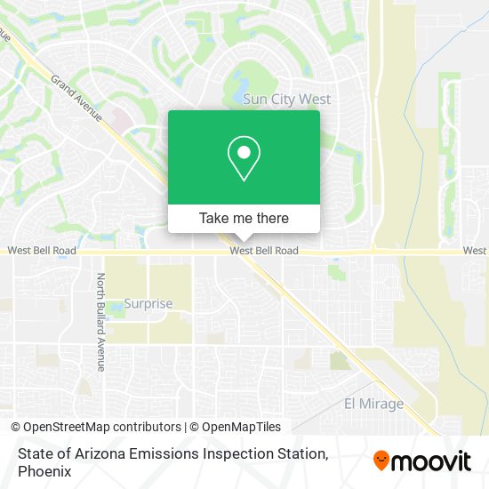 Mapa de State of Arizona Emissions Inspection Station