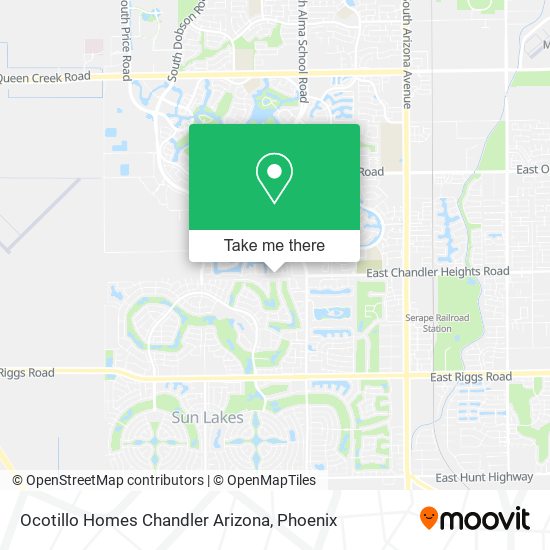 Ocotillo Homes Chandler Arizona map