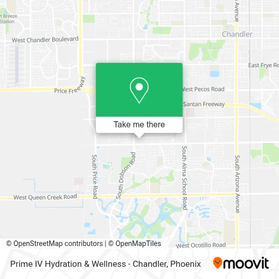 Prime IV Hydration & Wellness - Chandler map