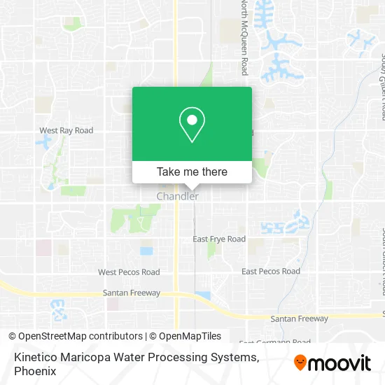 Mapa de Kinetico Maricopa Water Processing Systems