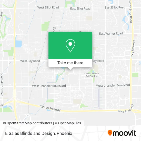E Salas Blinds and Design map