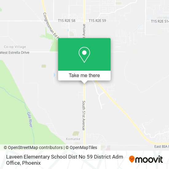 Mapa de Laveen Elementary School Dist No 59 District Adm Office