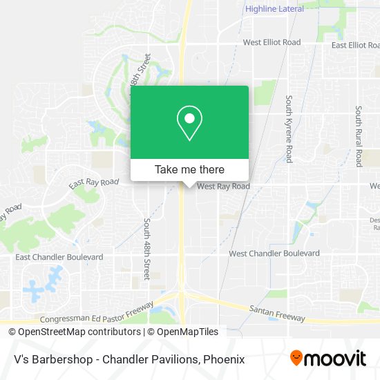 V's Barbershop - Chandler Pavilions map