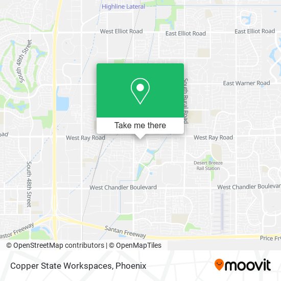 Mapa de Copper State Workspaces
