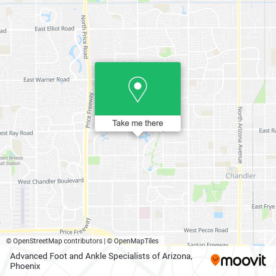 Advanced Foot and Ankle Specialists of Arizona map