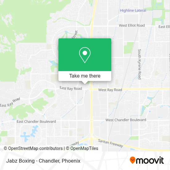 Jabz Boxing - Chandler map