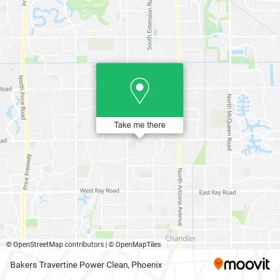 Bakers Travertine Power Clean map