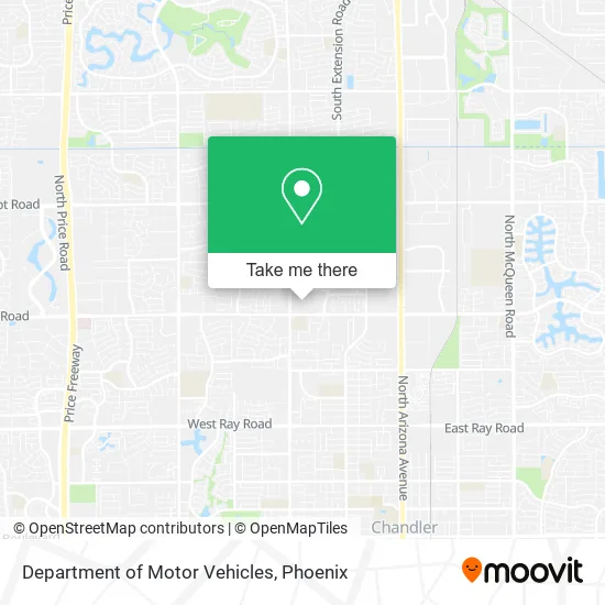 Department of Motor Vehicles map