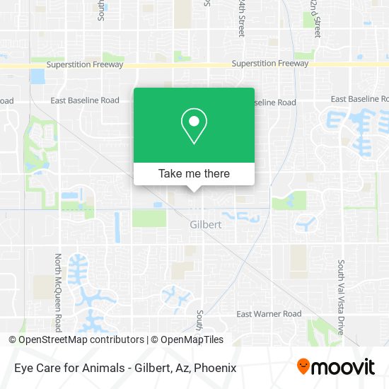 Eye Care for Animals - Gilbert, Az map