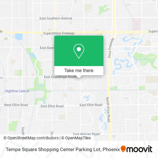 Tempe Square Shopping Center Parking Lot map