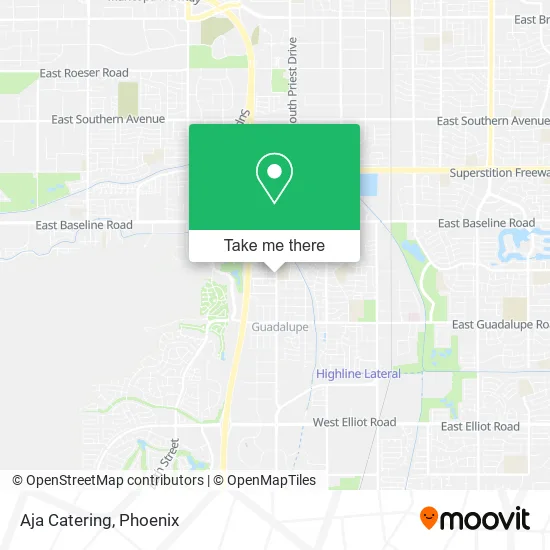 Aja Catering map