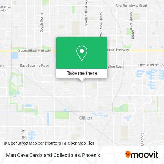 Man Cave Cards and Collectibles map