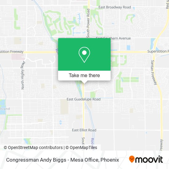 Congressman Andy Biggs - Mesa Office map