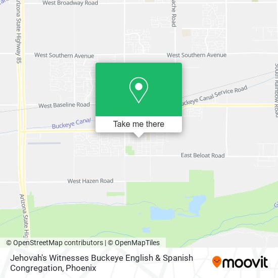 Mapa de Jehovah's Witnesses Buckeye English & Spanish Congregation