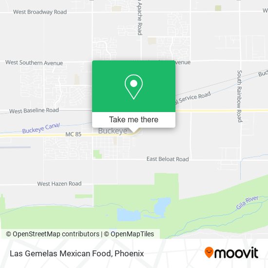 Las Gemelas Mexican Food map