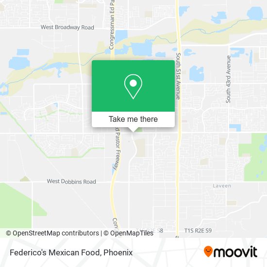 Federico's Mexican Food map