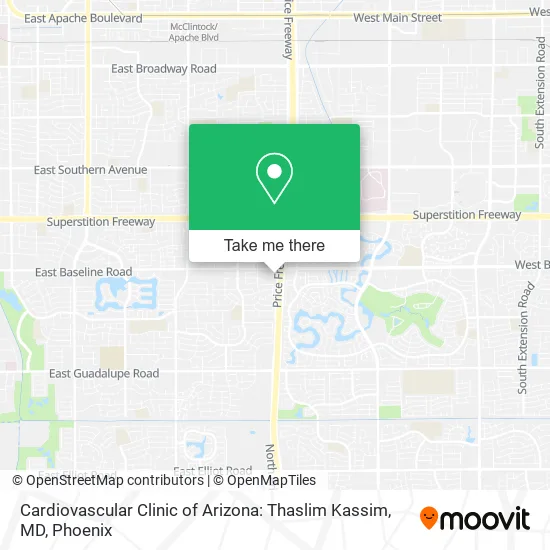 Cardiovascular Clinic of Arizona: Thaslim Kassim, MD map