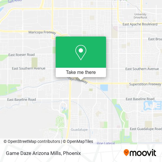 Game Daze Arizona Mills map
