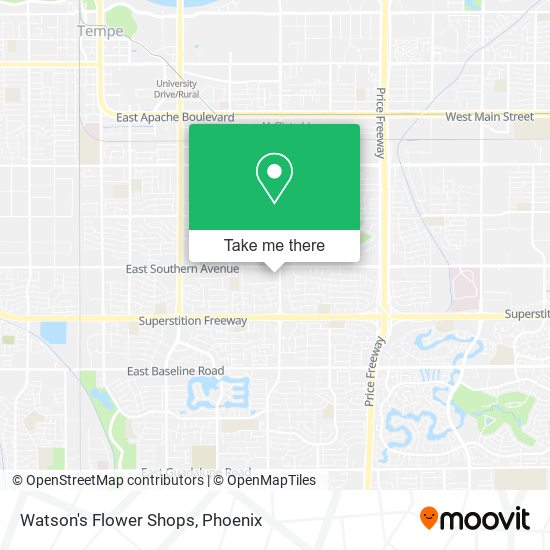 Mapa de Watson's Flower Shops