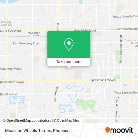 Meals on Wheels Tempe map
