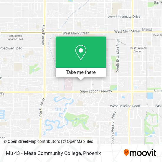 Mu 43 - Mesa Community College map