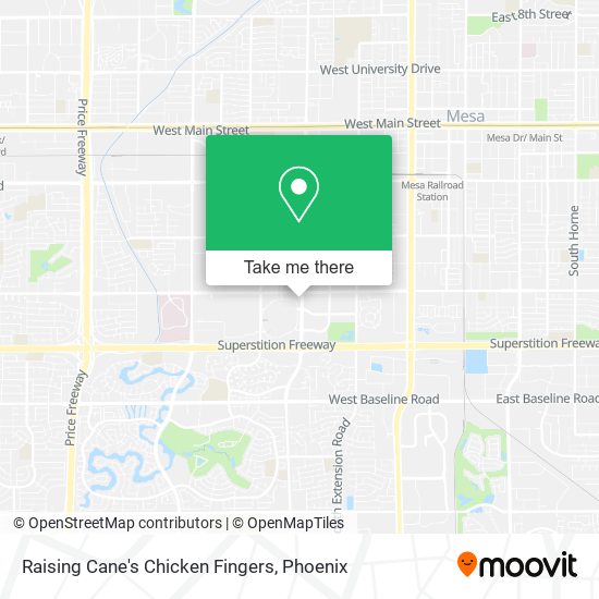 Raising Cane's Chicken Fingers map