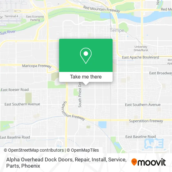 Alpha Overhead Dock Doors, Repair, Install, Service, Parts map