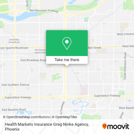 Mapa de Health Markets Insurance Greg Ninke Agency