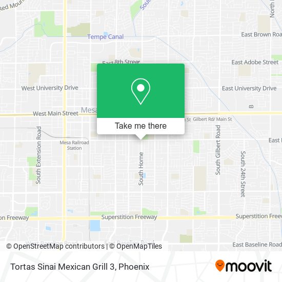 Tortas Sinai Mexican Grill 3 map