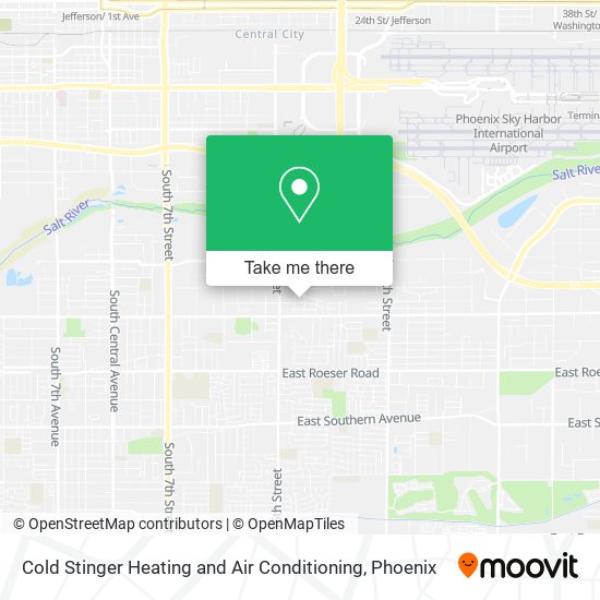 Mapa de Cold Stinger Heating and Air Conditioning
