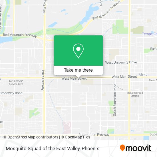 Mosquito Squad of the East Valley map