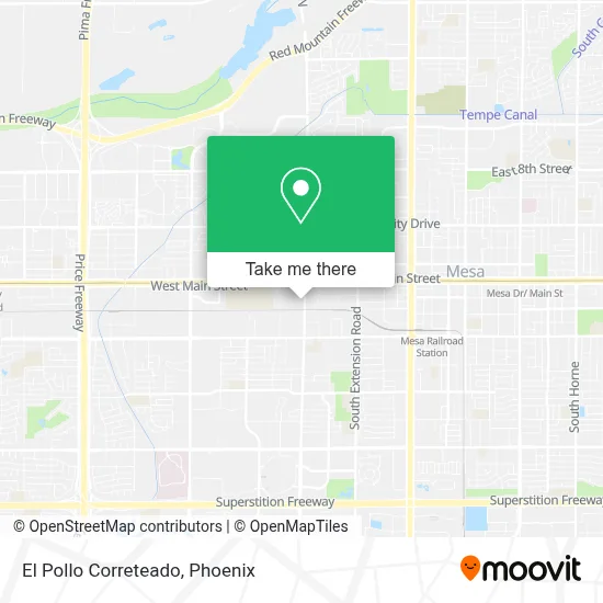 El Pollo Correteado map