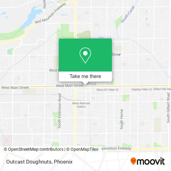 Outcast Doughnuts map
