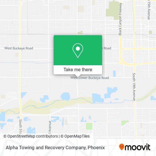 Alpha Towing and Recovery Company map