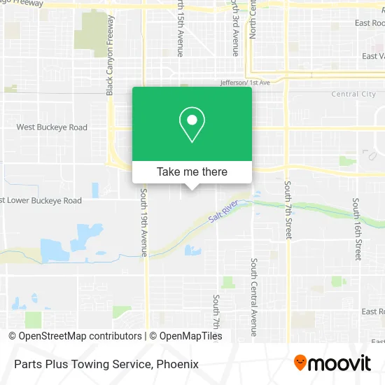 Parts Plus Towing Service map