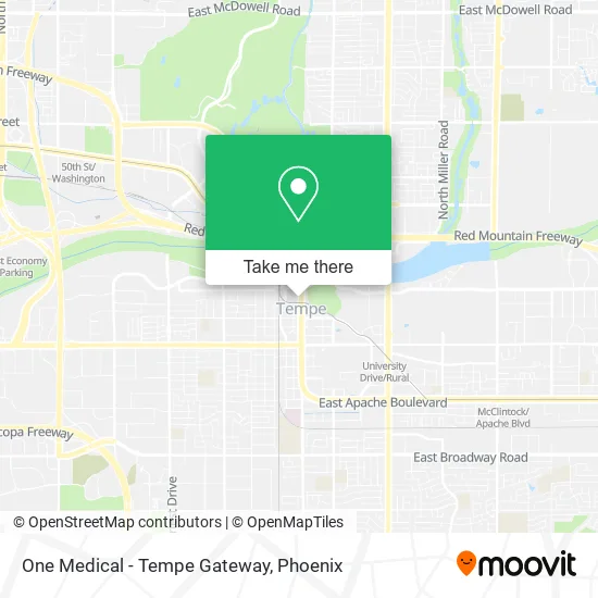 One Medical - Tempe Gateway map