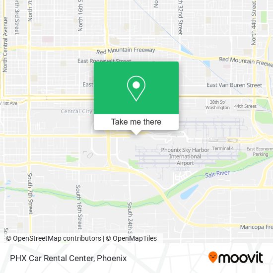 Mapa de PHX Car Rental Center