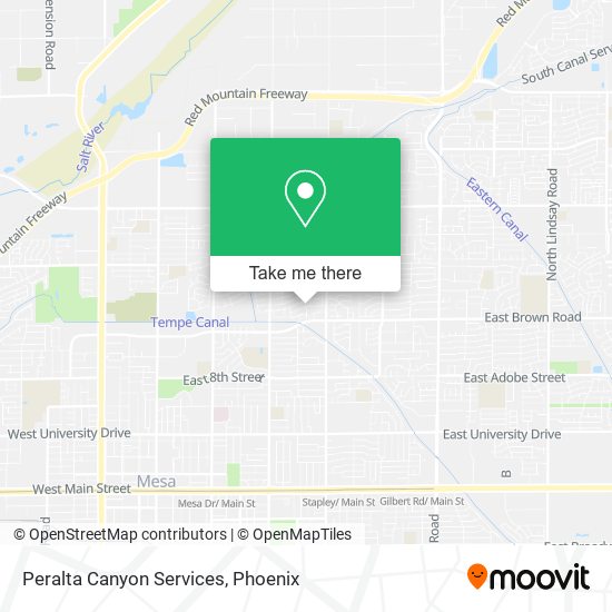 Peralta Canyon Services map