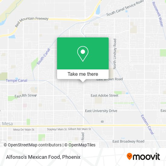 Alfonso's Mexican Food map