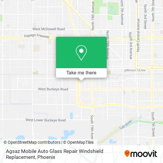 Agsaz Mobile Auto Glass Repair Windshield Replacement map