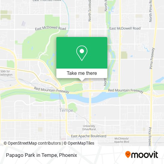 Papago Park in Tempe map