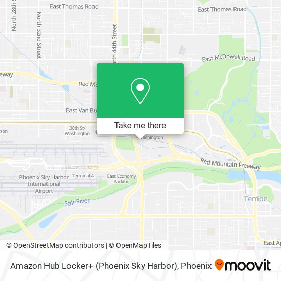 Mapa de Amazon Hub Locker+ (Phoenix Sky Harbor)