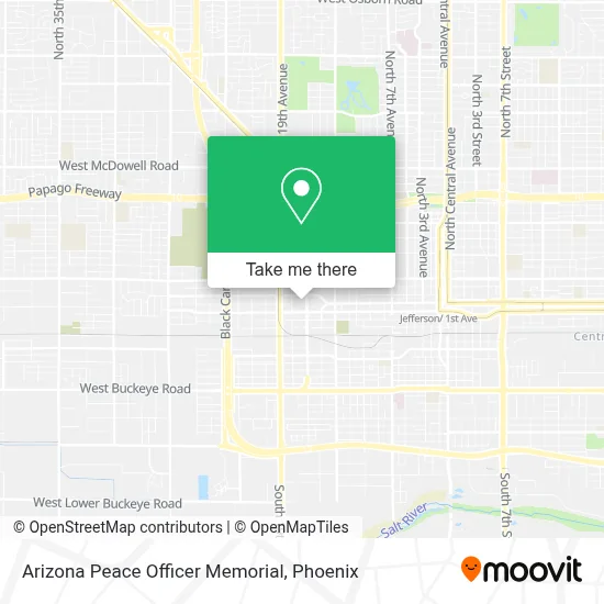 Arizona Peace Officer Memorial map